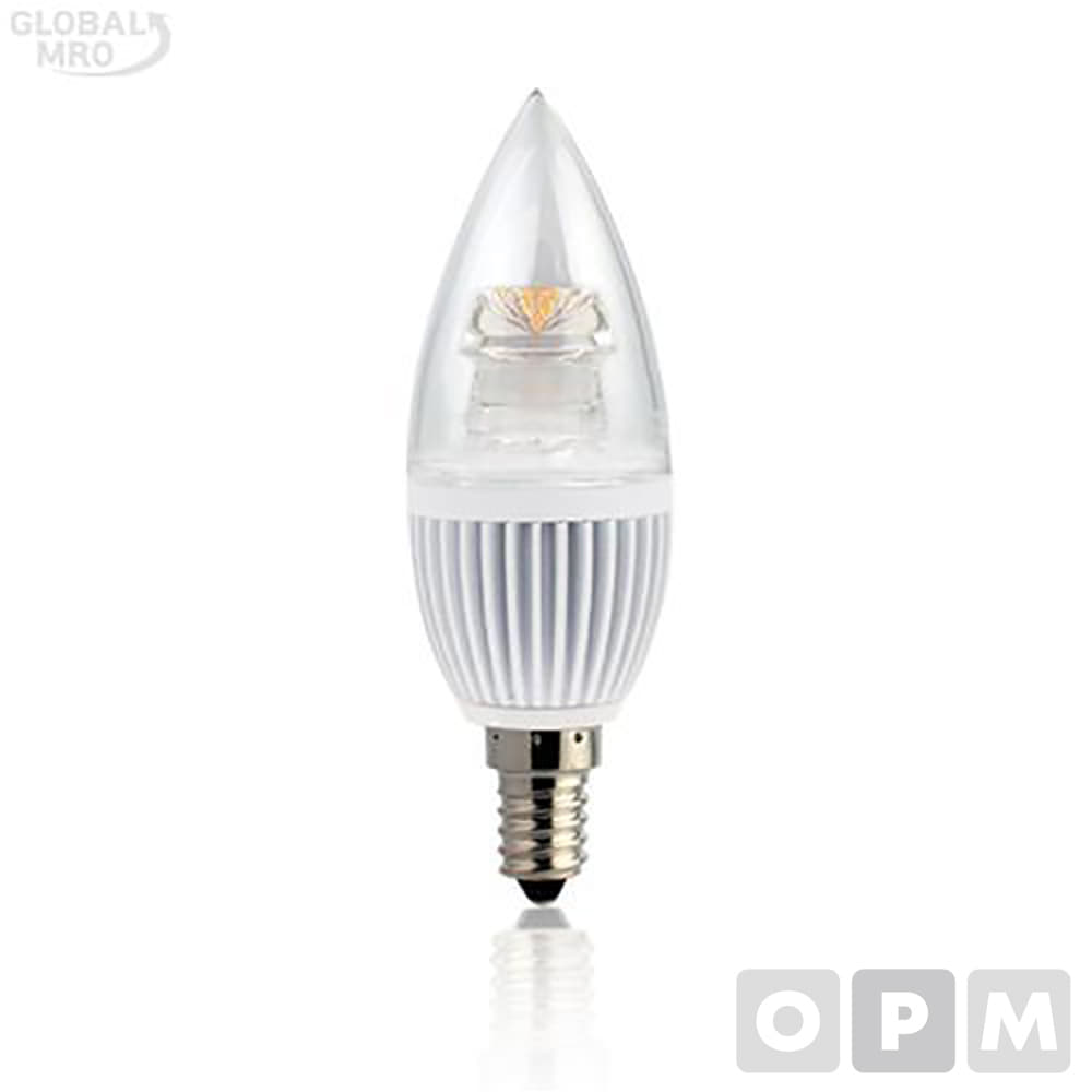 포커스 LED램프-촛대구 4W/E14 전구색 10EA
