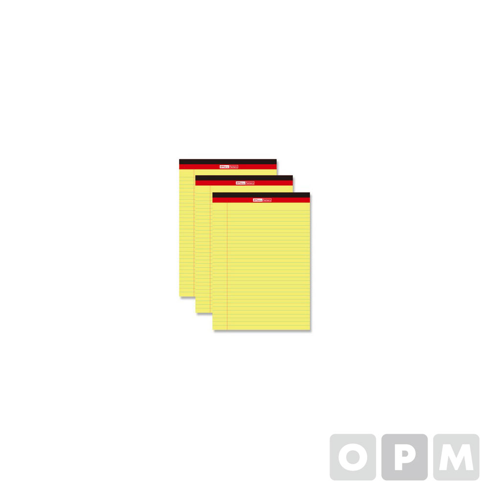O&F 노트패드(A4/노랑) 3권/1팩