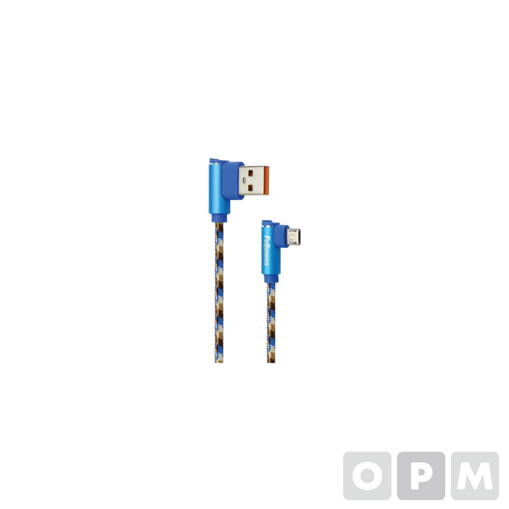 직각형 USB 데이터 충전케이블 마이크로 5핀 블루