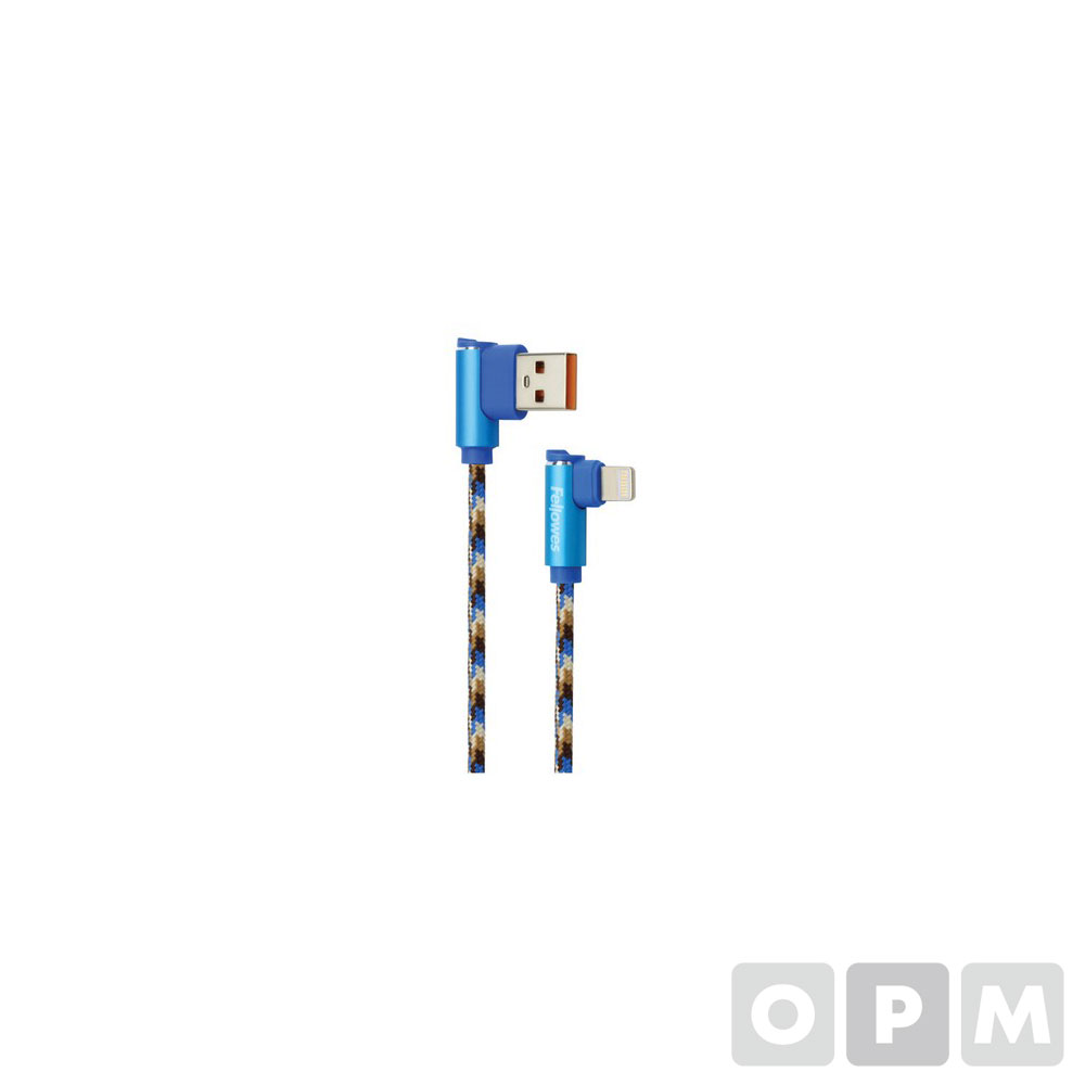 직각형 USB 데이터 충전케이블(라이트닝 8핀/1M/블루)
