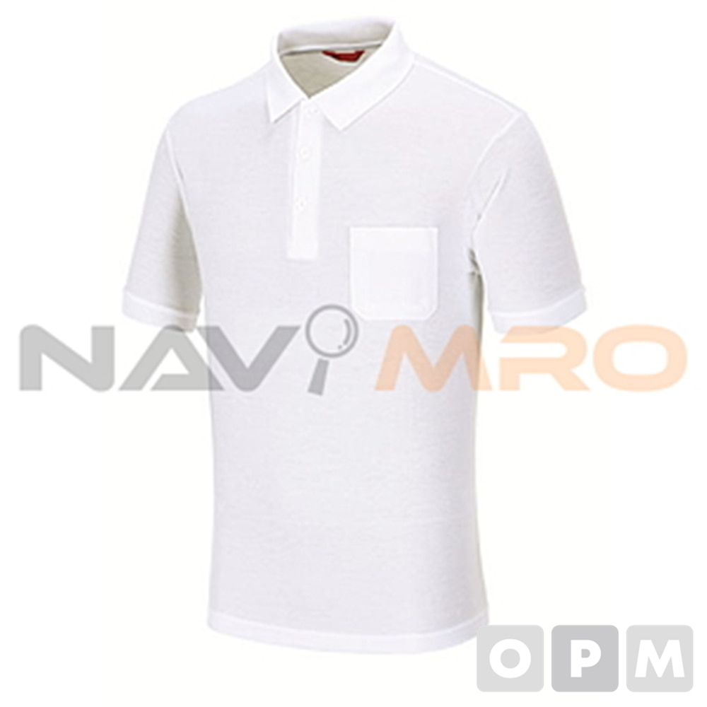 반팔 카라 티셔츠 /1벌/사이즈 XL(100)/흰색
