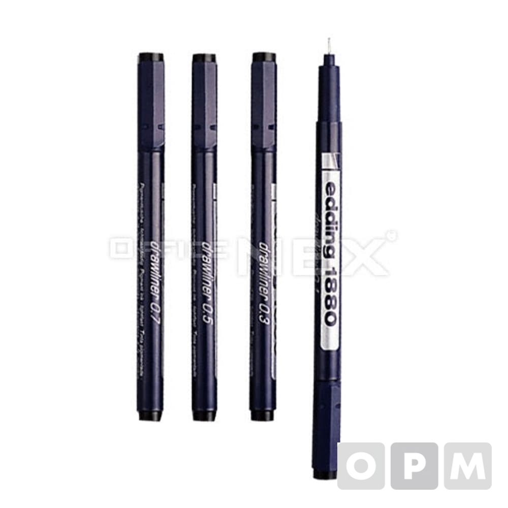 에딩 제도필기용펜 e-1880(0.5mm/흑색)