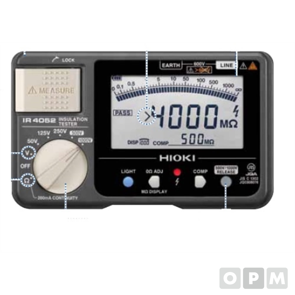 디지털 절연저항계(메가) DC1000V/4000M옴/0.3초 1EA