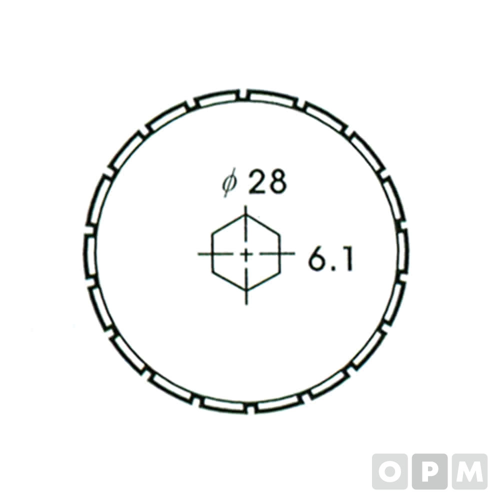 NT 커터날-원형(점선) 0.3Tx파이28(2PCS) 1EA