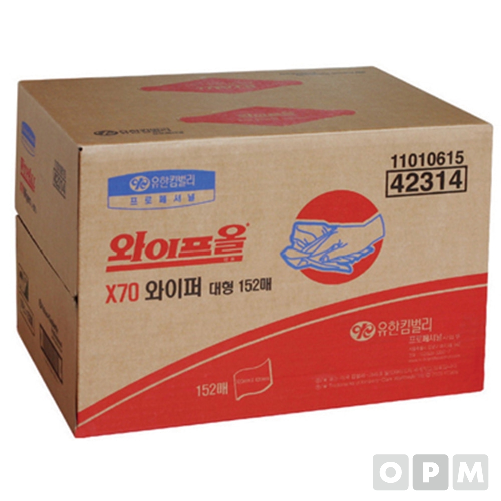 와이프올 X70와이퍼대형 320x430(152매/박스) 1Box
